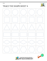 These tracing worksheets build important prewriting skills that will prepare your preschool and kindergarten students for handwriting exercises in the years to come. Shape Tracing Worksheets Kindergarten