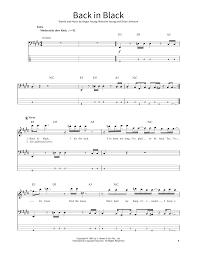 Learn to play in minutes. Back In Black Sheet Music Ac Dc School Of Rock Bass Guitar