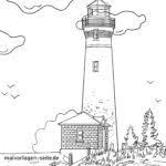 Malen sie mit der malen nach zahlen technik ihre eigenen handgemalten meisterwerke. Tolle Malvorlage Leuchtturm Gebaude Kostenlose Ausmalbilder