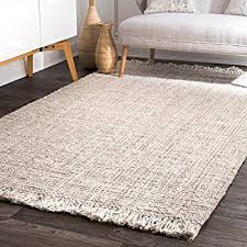 Amazon Com Nuloom Nccl01 Natura Collection Chunky Loop Jute Casuals Natural Fibers Hand Woven Area Rug 7 6 X Solid Color Area Rugs Jute Area Rugs Cool Rugs