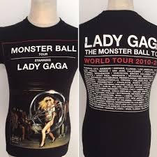 Lady gaga wraps her lengthy monster ball tour tomorrow night (may 6) in mexico city, bringing to a close the biggest tour ever by a debut headlining artist. Lady Gaga Monster Ball 2010 11 World Tour T Shirt Official Size Small Fashion Clothing Shoes Accessories Mensclothing Sh Tour T Shirts Lady Gag Lady Gaga