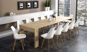 extending dining console table with optional 4 8 or 12 chairs dining table table console table