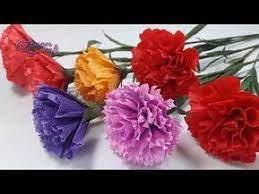 121 How To Make Paper Carnation Flowers From Crepe Paper Easy Diy Paper Flower Tutorial Youtube In 2020 Paper Flower Tutorial Paper Flowers Craft Paper Flowers