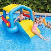 Intex Inflatable Island With Slide With Removable Side Noodles 110 X 68 X 48 Walmart Com Inflatable Island Pool Floats Inflatable Swimming Pool