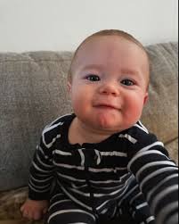 Just my baby and pretty skies 🩷🧡