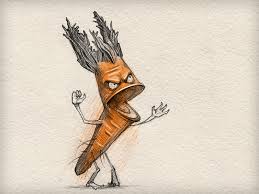 Genetically Modified Carrot Character Design Illustrations Posters Art