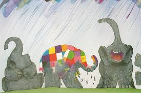 Elmer the patchwork elephant looks different than his friends. Elmer By David Mckee