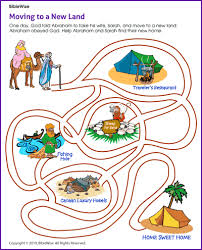 In modern contexts the phrase promised land. Abraham And Sarah Move To A New Land Maze Kids Korner Biblewise