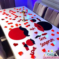 Sevgililer Gunu Masa Hazirlama Sevgililer Sevgililer Gunu Suslemeler