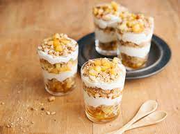 preheat oven to 200 c 400 f add sugar flour and rolled oats to a bowl and mix to combine add cold butter and use yo desserts apple recipes layered desserts