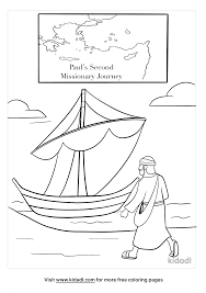 To avoid the open seas, the ship followed the coastline. Paul S Second Missionary Journey Coloring Pages Free Bible Coloring Pages Kidadl