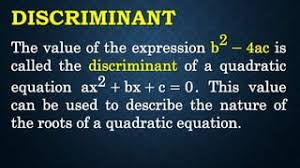The Discriminant | Ck-12 Foundation