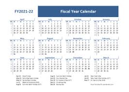 All calendar templates files are printable & blank & macro free. Printable 2021 Fiscal Year Calendar Template Calendarlabs