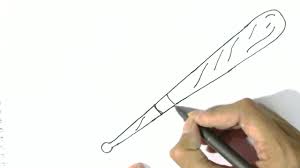 How To Draw A Baseball Bat- In Easy Steps For Children. Beginners - Youtube