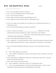 There's no doubt at all that the earth is getting warmer. How The Earth Was Made Video Questions By Amy Kirkwood Tpt