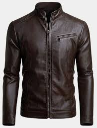 Men S New Dark Brown Faux Leather Casual Jacket For Winter 2019 Leather Jackets Online Leather Jacket Vintage Leather Jacket