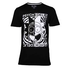 Rick and morty doodle long sleeve shirt mens black. Rick And Morty Herren Tshirt Psychedelic Schwarz Attitude Deutschlan