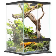 Vivarium Setup Vivarium Building Supplies PawHut 40L Glass Reptile  Terrarium With Ventilation For Lizards