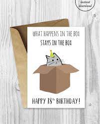 Check spelling or type a new query. 18th Birthday Printable Cards Funny 18th Birthday Cards Etsy
