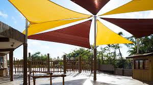 Coming in sand, light grey, and rust red, each one gives a kind of rustic yet. Custom Shades Shade Sails Sail Canopies