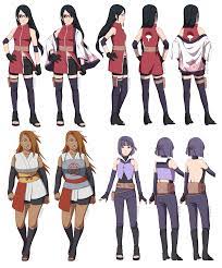 My take on 'Shippuden' design for Sarada, Chocho and Sumire! : r/Boruto