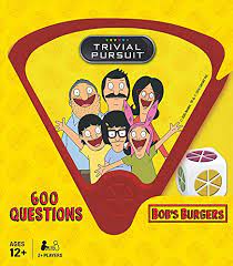 Perhaps it was the unique r. Trivial Pursuit Bob S Burgers Quickplay Edition Trivia Game Questions From Bob S Burgers 600 Questions Die In Blinkee Com