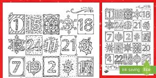 Free printable & coloring pages. Mindfulness Christmas Advent Calendar Colouring