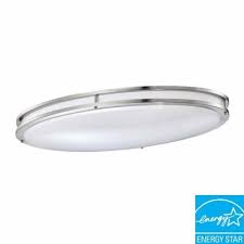 Hampton Bay 2 Light Brushed Nickel Fluorescent Ceiling Oval Flushmount Dc032p Ceiling Lights Hanging Light Fixtures Flush Mount Lighting