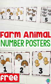 Free Farm Animal Number Posters For Preschool Life Over Cs