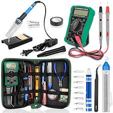 Ghb 60w soldering iron kit read our review. Soldering Iron Kit With Digital Multimeter Handskit Soldering Iron Kit Electronics 60w Adjustable Temperature Welding Tool With On Off Switch 12 In 1 Soldering Iron Kit 2pcs Tips Desoldering Pump Buy Online In Suriname At