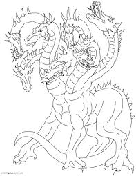 The moon and stars are no match for this spotted unicorn! Legend Monster Hydra Coloring Pages Hydra Coloring Pages Coloring Pages For Kids And Adults