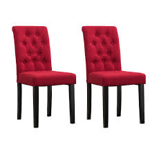 fabio lined fabric dining chairs (red