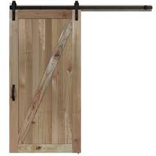 Jeld Wen 42 In X 84 In Rustic Unfinished Wood Sliding Barn Door With Hardware Kit Thdqc232800008 The Home Depot In 2020 Sliding Door Hardware Barn Door Kit Wooden Barn Doors