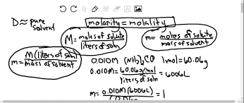 For Dilute Aqueous Solutions In Which The Density Of The Solution Is Roughly  Equal To That Of The Pure Solvent, The Molarity Of The Solution Is Equal To  Its Molality. Show That