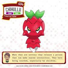 Champion Moab On Instagram 034 Chihullu Type Poison Grass Species Poisonous Fruit Pokemon Abilities Poison Touch Poison Point Hidd Pokemon Instagram Fas