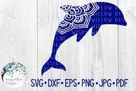 Download Dolphin Mandala Animal Beach Sea Ocean Summer Nautical Cut File Graphic By Wispywillowdesigns Creative Fabrica