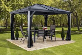 Sojag Ventura 10x12 Gazebo Galvanised Steel Roof Mosquito Netting Walmart Com Patio Gazebo Gazebo Pergola