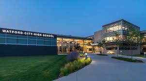 And the census bureau gave the 2020 estimated population as 7,944. Watford City High School