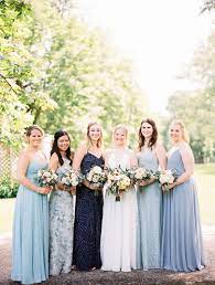 Real Advice From A Recent Bride The Celebration Society Mismatched Blush Bridesmaid Dresses Summer Bridesmaid Dresses Dark Blue Bridesmaid Dresses