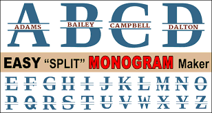 Download Free Split Letter Stencil Font Monogram Maker Patterns Monograms Stencils Diy Projects