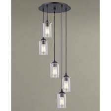 Seeded Glass Multi Light Pendant Bronze 5 Lt At Destination Lighting Multi Light Pendant Steampunk Light Fixtures Entry Lighting