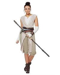 Adult Rey Costume Deluxe Star Wars Force Awakens Spirithalloween Com