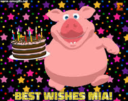 Animated happy birthday gif video. Happy Birthday And Best Wishes Animated Gifs Postcards For Mia Name