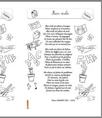 Epingle Par Jean Dit Sur Rentree Des Classes Poesie Mon Ecole Chanson Enfantine Comptines