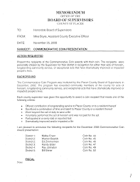 MEMORANDUM BOARD OF SUPERVISORS