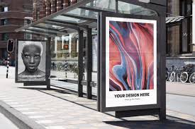 City Bus Stop Poster Mockup In 2020 Poster Mockup Bus Stop Design Poster