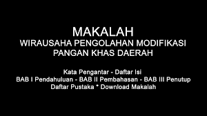 Perencanaan pemasaran usaha makanan khas daerah. Wirausaha Pengolahan Modifikasi Pangan Khas Daerah Doc Pdf Download Contoh Makalah Lengkap