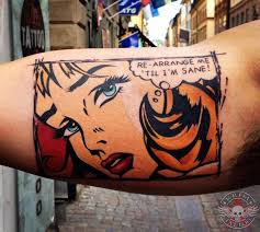 Comic Style Tattoo Comic Tattoo Book Inspired Tattoos Comic Book Tattoo