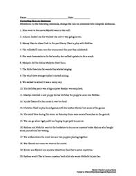 And it was a lot of fun. Correcting Run On Sentences Worksheet By Family 2 Family Learning Resources