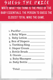 (this games ended at the end of the shower and the winner of this was san courtney! Price Is Right Baby Shower Game Free Template Planning Baby Shower Funny Baby Shower Games Baby Shower Funny Baby Shower Games